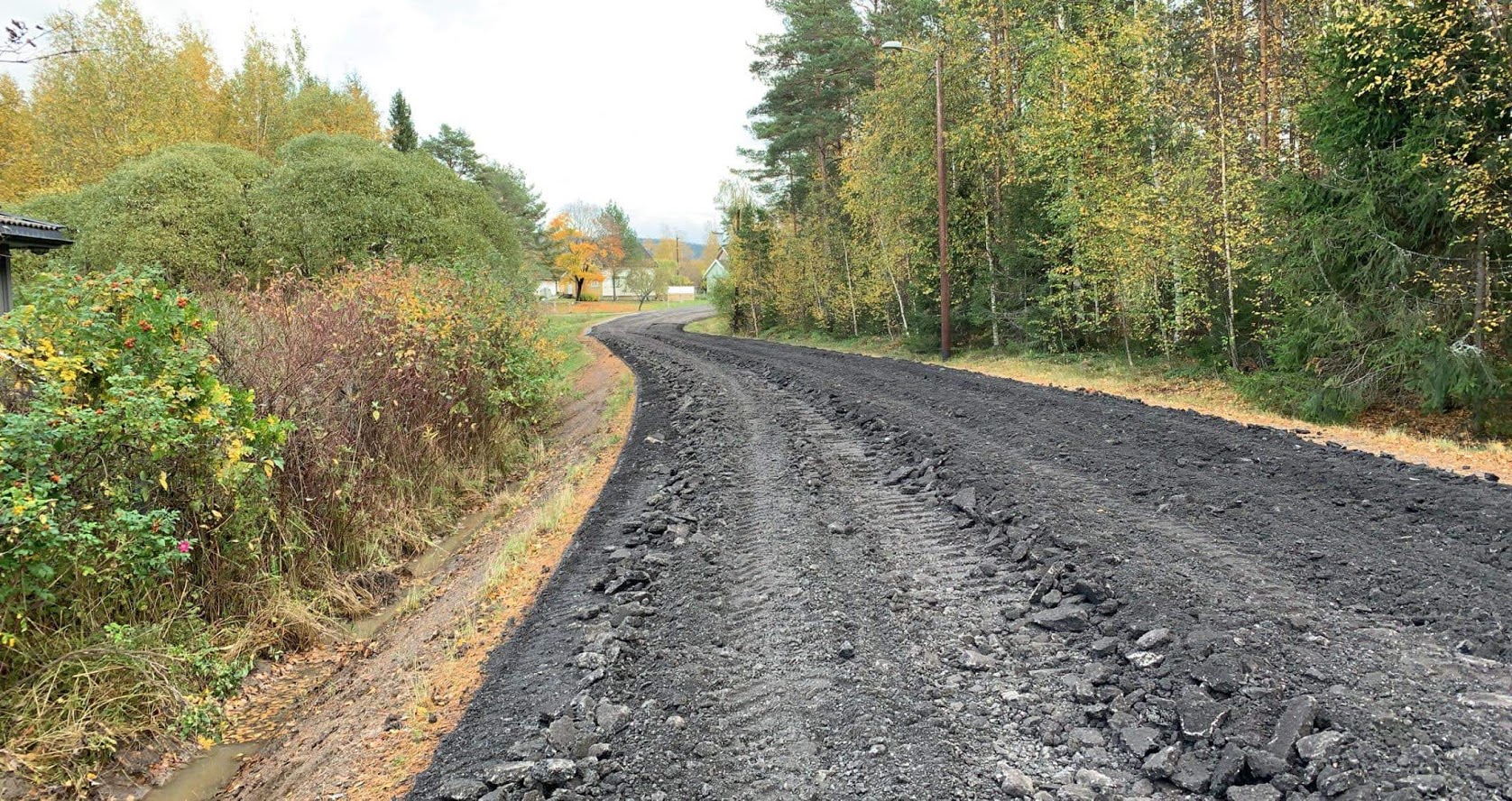 Heile vegen er sett tebasj tæll sånn det var før i tia
